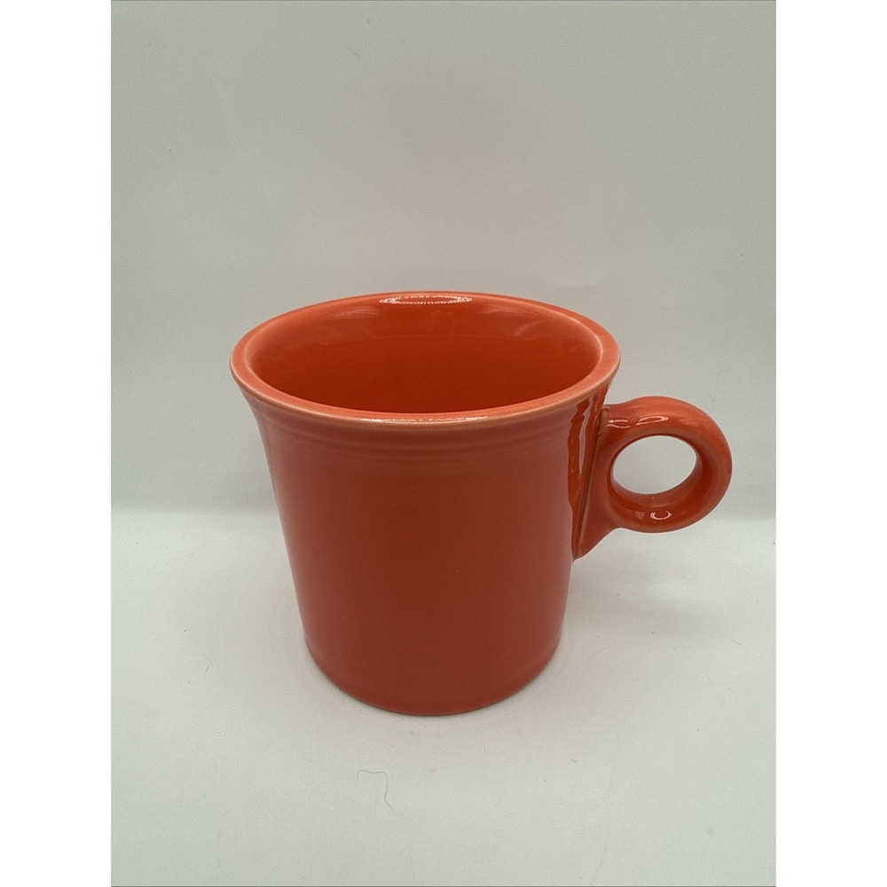 Fiesta Poppy Orange Coffee Mug by Homer Laughlin Classic O Ring Handle, 10.25oz